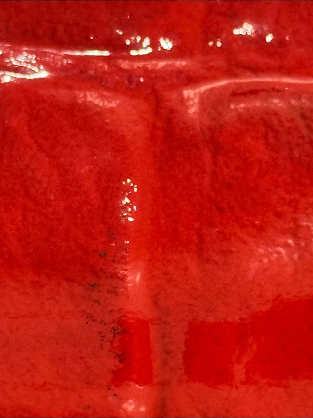 Kate Spade Knightsbridge Red Croc Patent Leather Bow Chain Shoulder Clutch